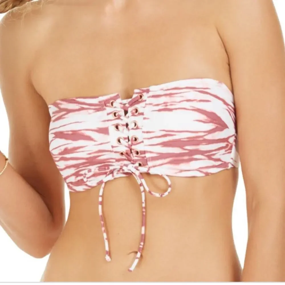 Hula Honey Wild Lace Front bandeau swim top